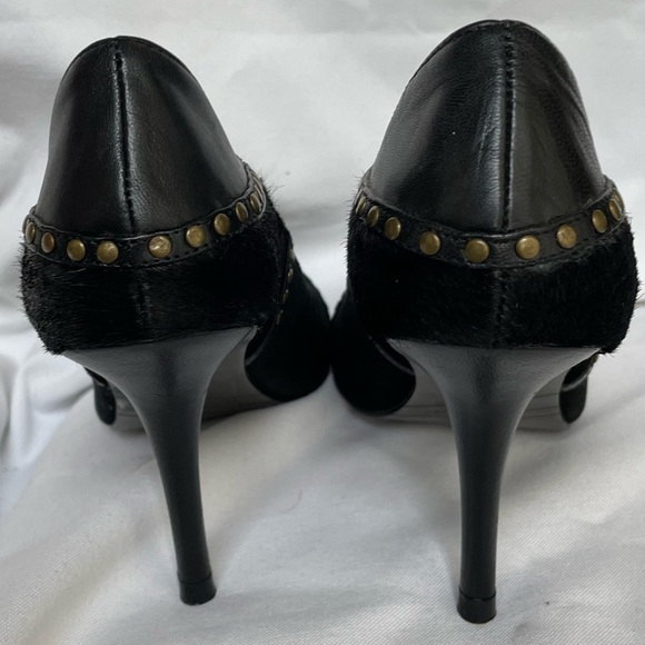 Naughty Monkey Open Toe Black Heels, BNWB SZ 8 - Picture 6 of 9